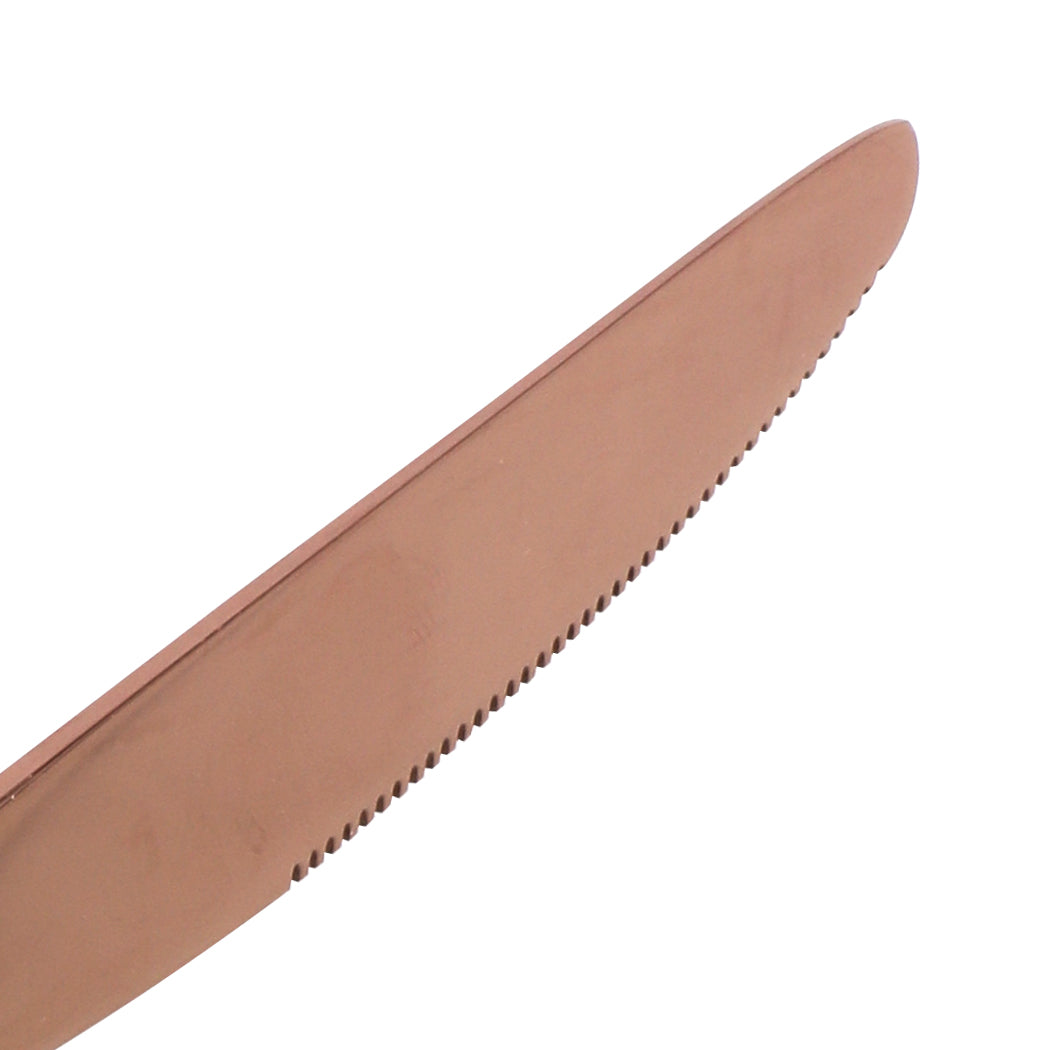 Stainless Steel Cutlery Set Glossy Knife Rose Gold-1864184347452641283