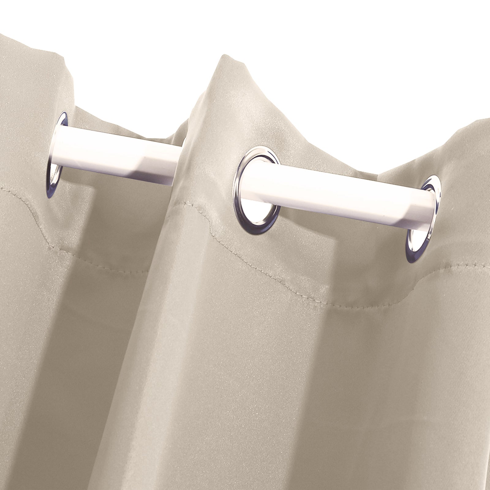 2x Blockout Curtains Panels 3 Layers Beige-1942353377186942979