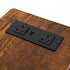 Levede Bedside Table Narrow Side Table with LED Charging Station Brown-2100034980666281987