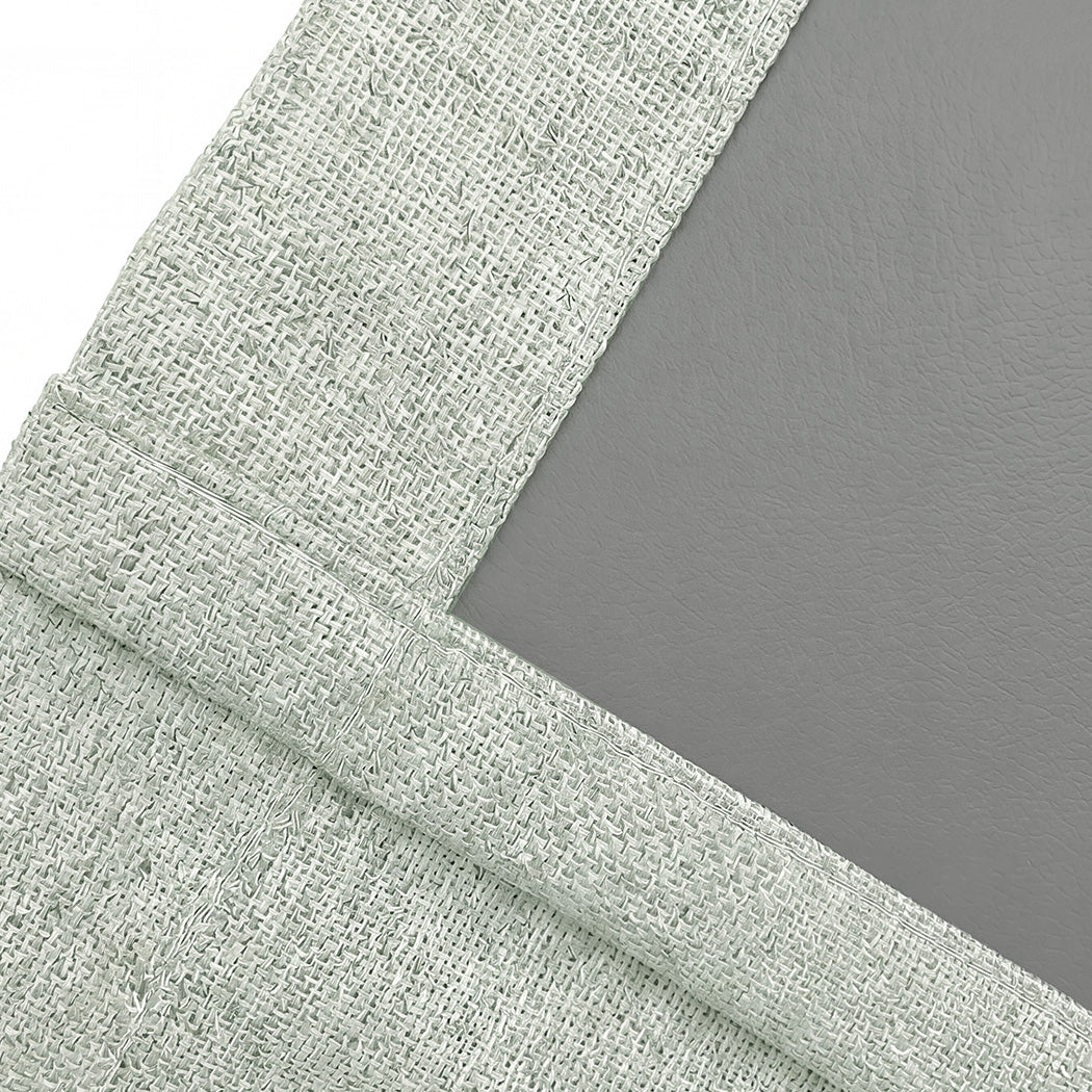 Marlow Blackout Curtains Thermal Linen Look Blockout Drapes 2 Panels Green-2072893564542652419