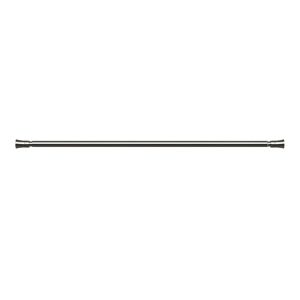 Marlow Satin Nickel Curtain Rod Steel Quiet Rail Pole Pommel Set Adjustable-1894516738578583555