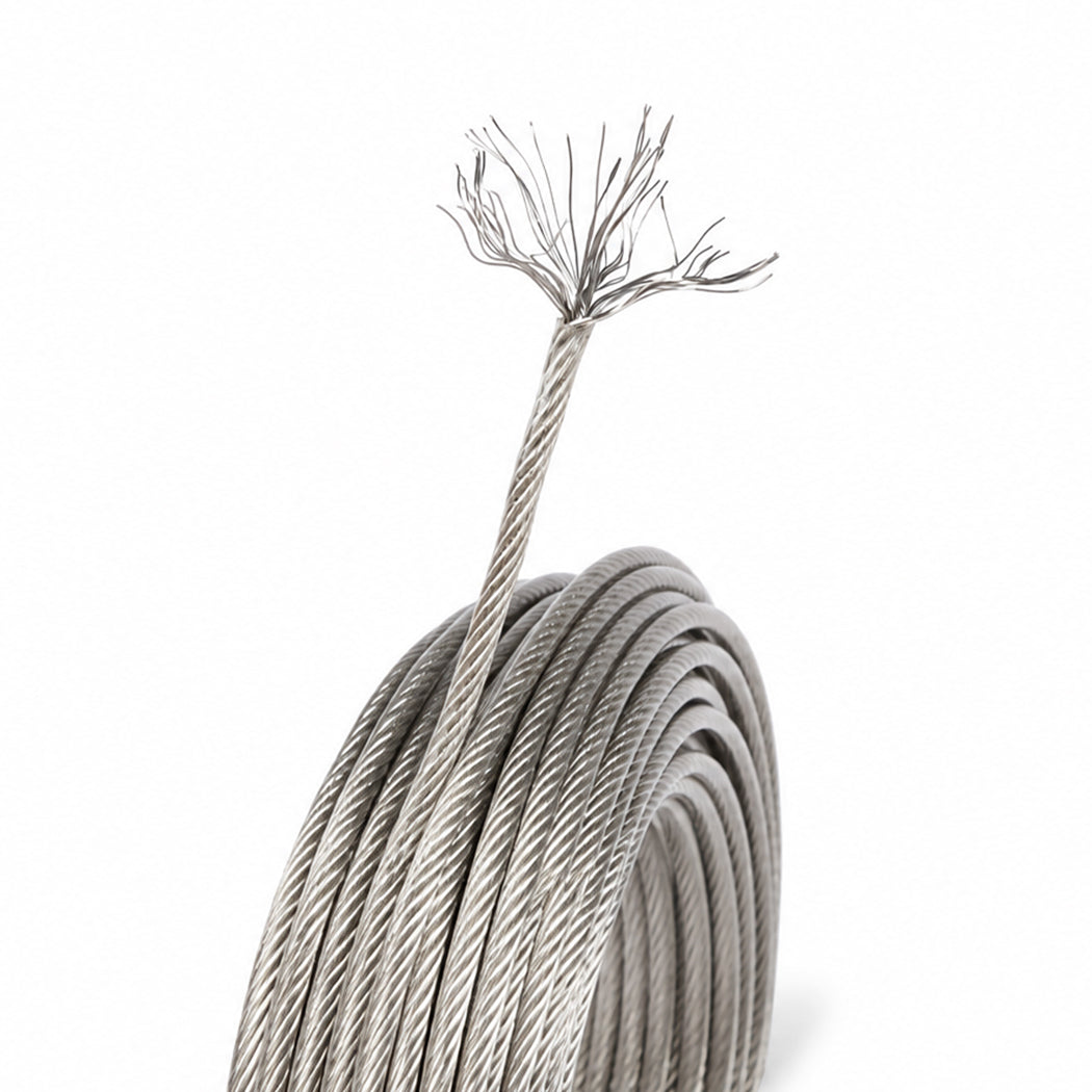 Traderight Wire Rope Kit 30M 3mm Steel Garden for Climbing Plants Cutter Silver-2109799594676916228