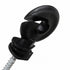 Traderight Electric Fence Insulators 120pc Ring Insulators PP+PE Black-2072893582175506435