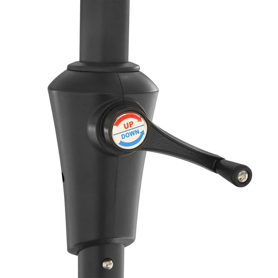 Centra 4.5M Double-sided Patio Umbrella Outdoor Umbrella Base Stand Khaki-2018816843380297731