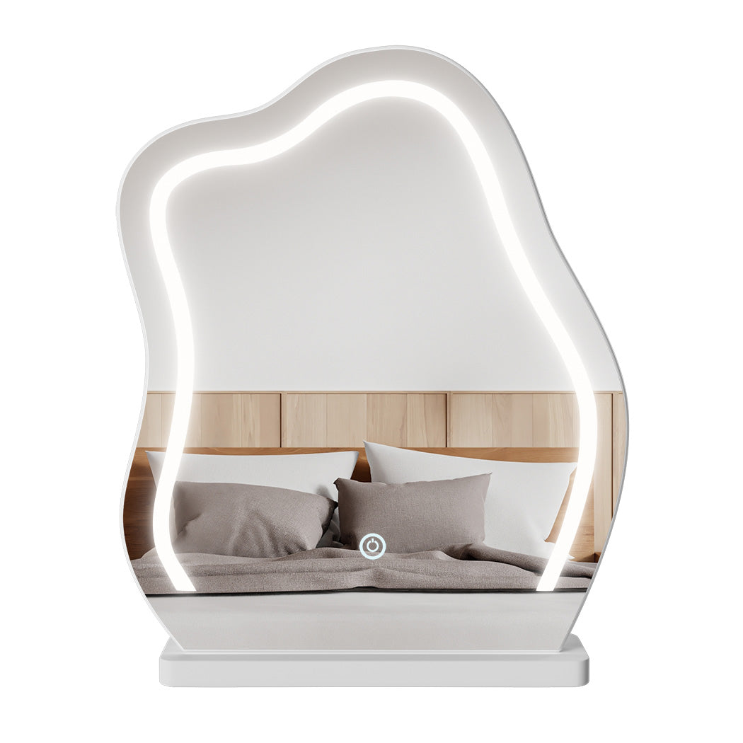 Levede Dressing Table Stool Set with Mirror Led-1894516789329661955