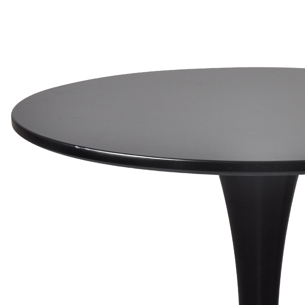 Levede 2x Round Bar Table Pub Tables Black-1864183286969012227