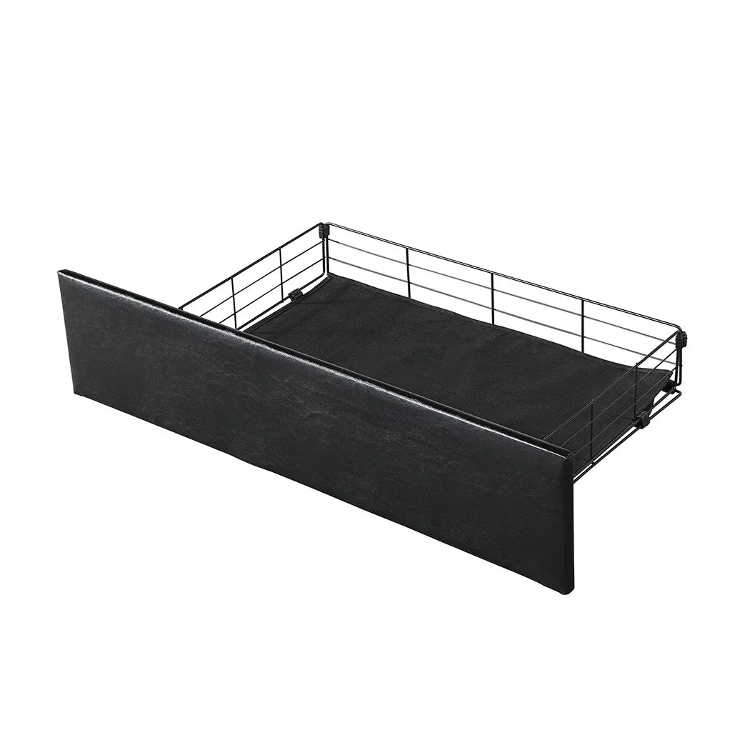 Levede Queen Bed Frame PU 4 Drawer USB Charge-2018816936221216771