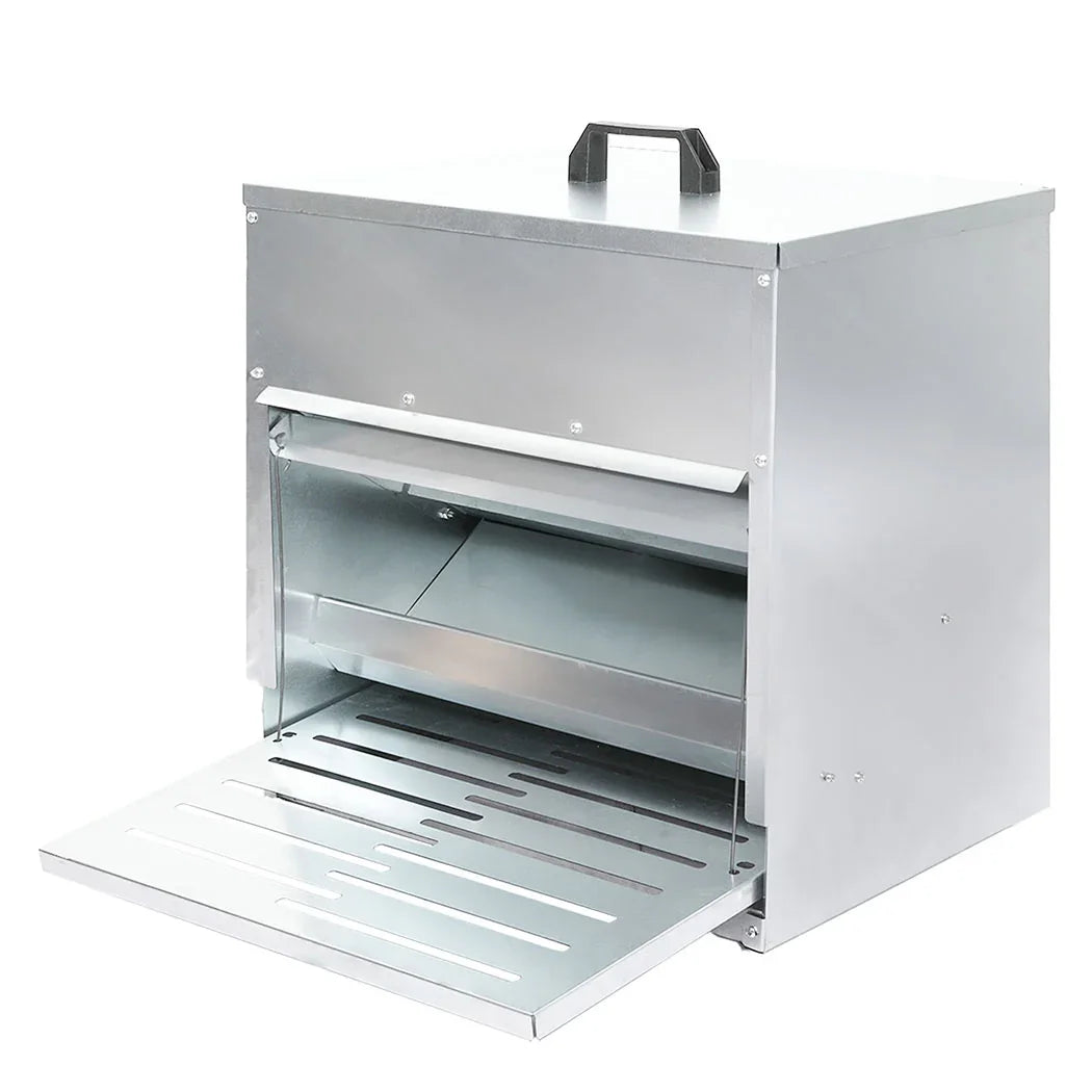 PaWz 10KG Auto Chicken Feeder Dispenser Galvanised Steel-2006732904771751939