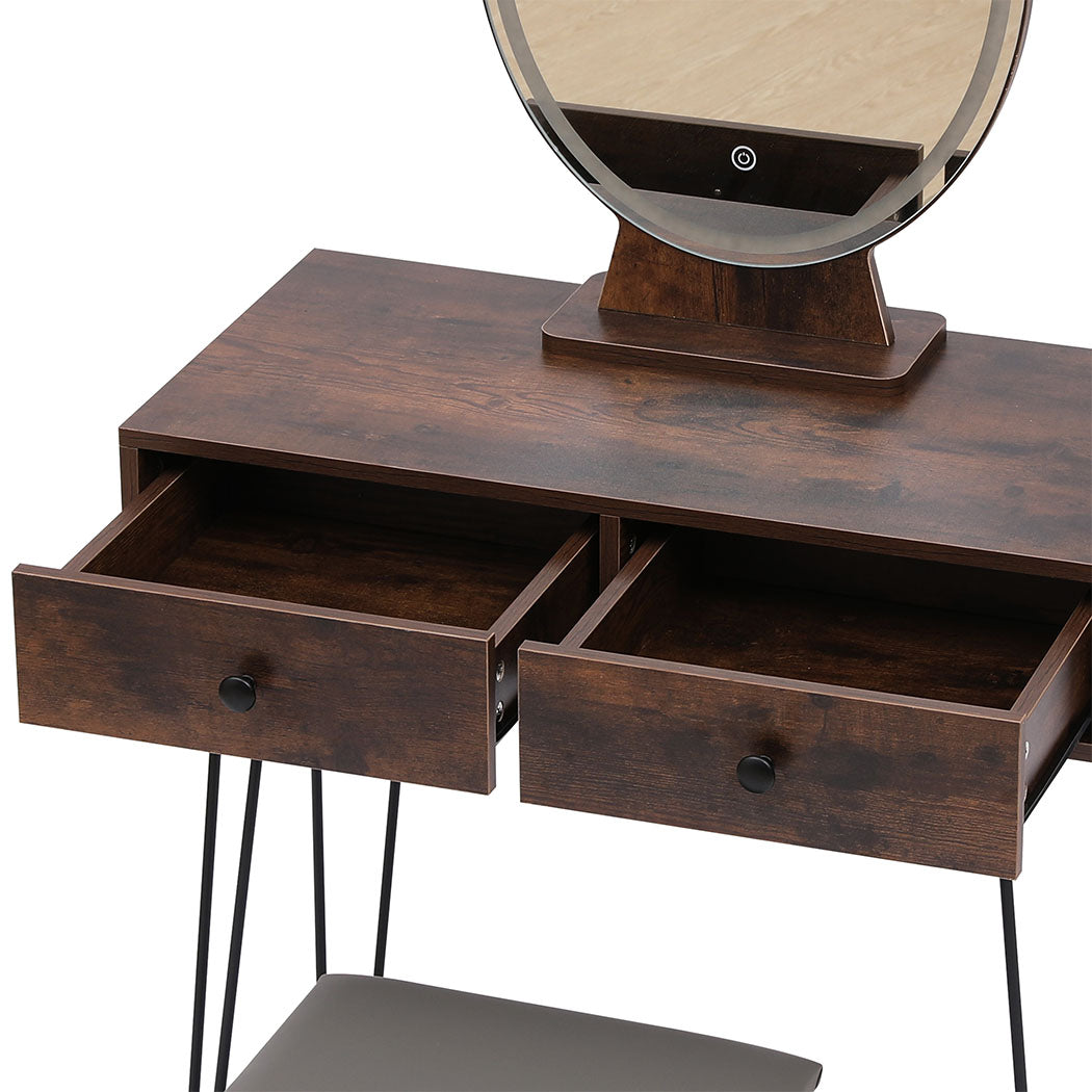 Levede Dressing Table LED Light Strip Brown-1894516789510017027