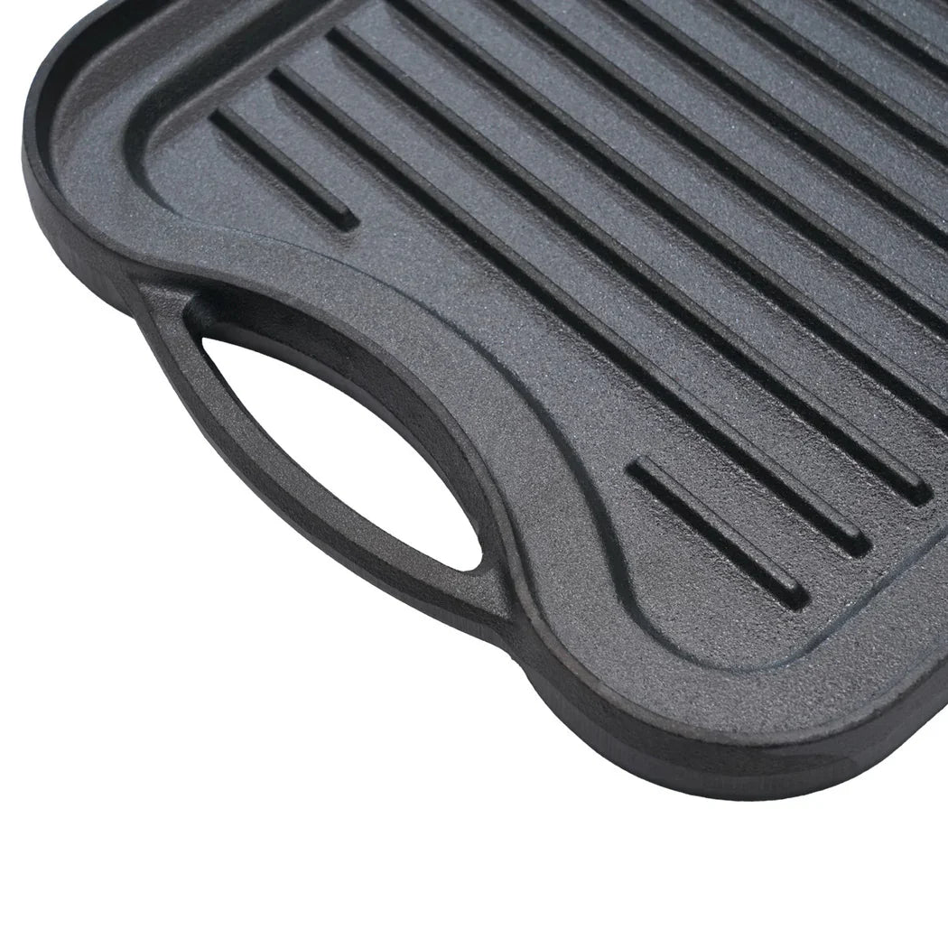 Toque 50.5cm Reversible Cast Iron Griddle Pan Non-Stick-2050056749922258947