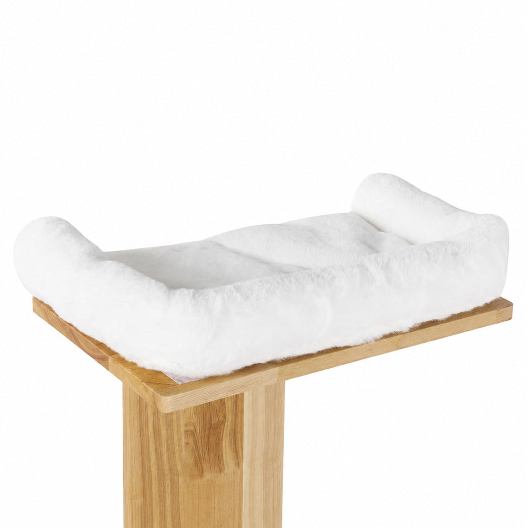 Pawz Cat Wall Shelves 2 Steps Wide Perch Soft Beds for Large Cats Climbing White-2100034992867512323