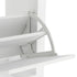 Levede Narrow Shoe Cabinet Organiser Storage Rack Flip-up Drawer 12 Pairs White-2050056773427138563