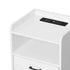 Levede Bedside Table USB Charger Outlet LED White-2029387251049435139