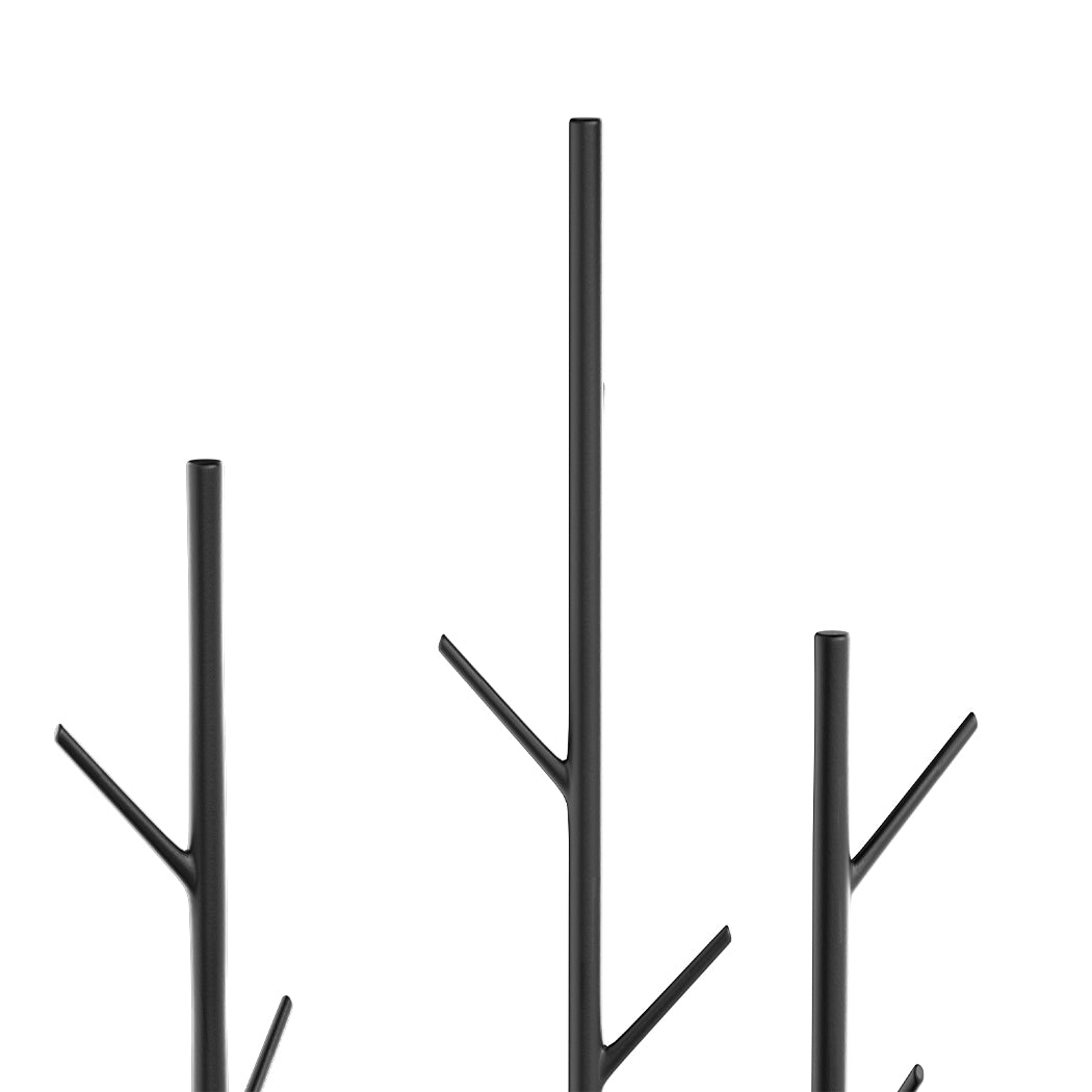 Levede Coat Rack Clothes Stand 8 Hook Organizer Black-1864183323820167171