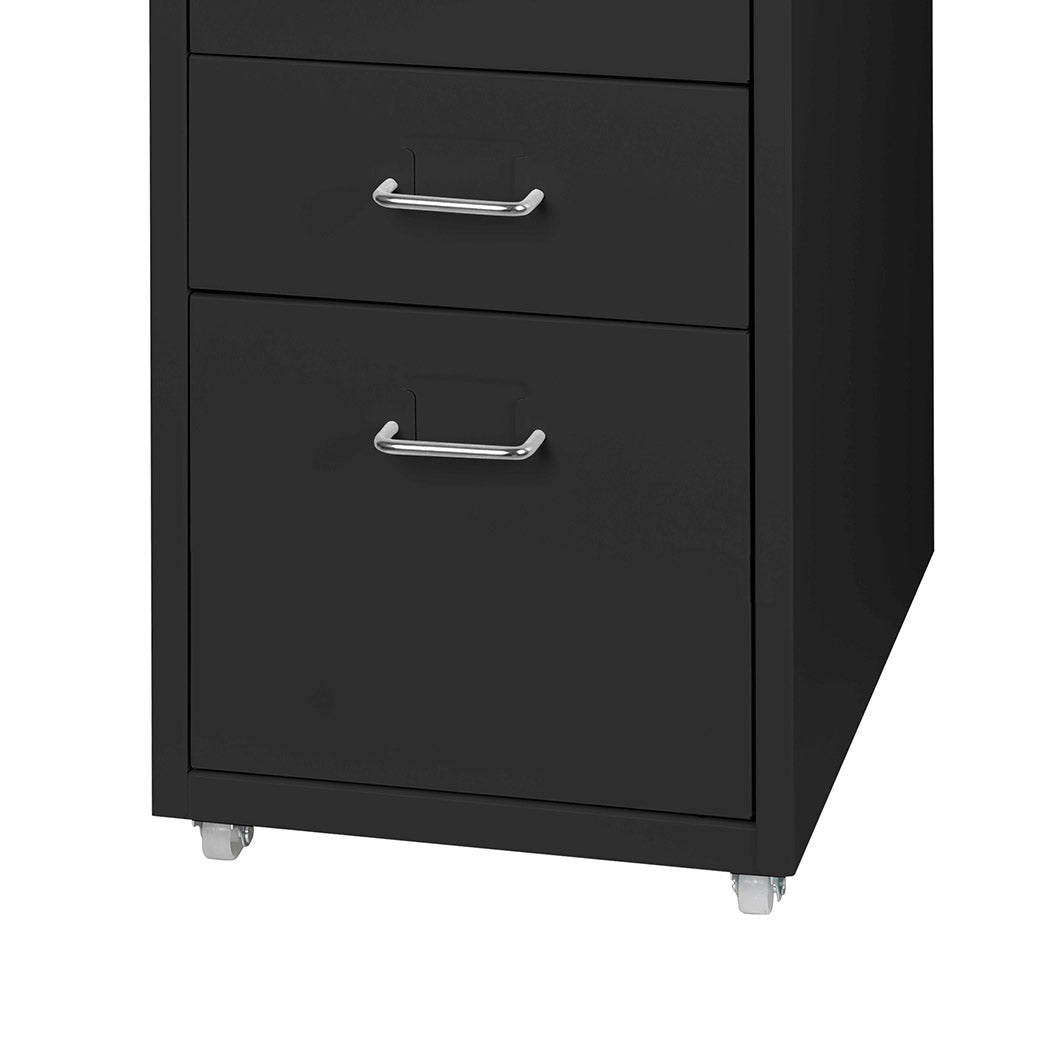 Levede 5 Drawer Office Cabinet Drawers Black-1973193876281888771