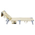 Levede Foldable Beach Lounge Chairs with Face Hole Khaki-1910112249029201923