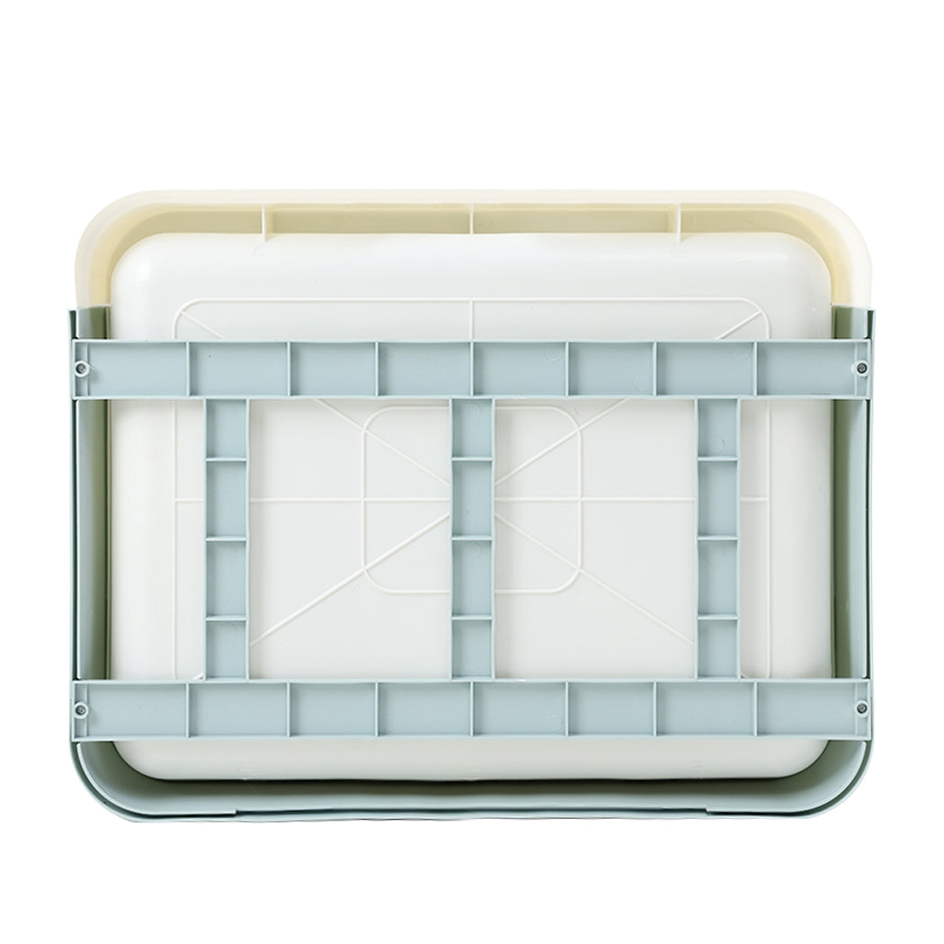 PaWz Foldable Cat Litter Box Tray Enclosed Blue-2018816740183642115