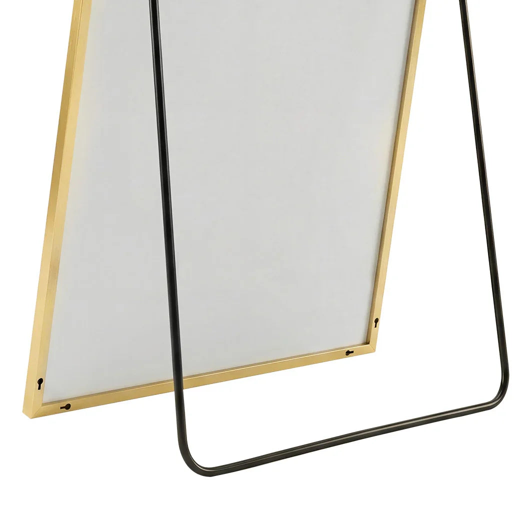 Yezi Rectangular Full Length Mirror 165x60cm Gold Standing Floor Wall Leaning-2050059008483659779