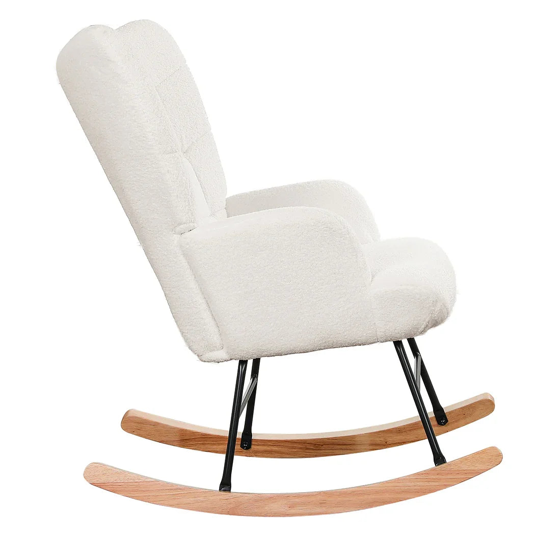 Levede Fleece Rocking Chair-2029387249577234435