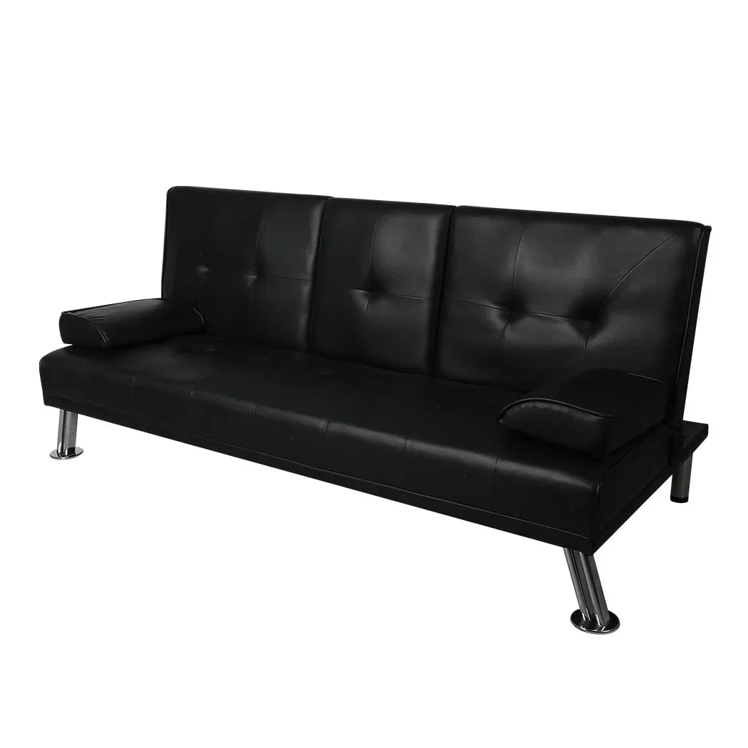 Levede Sofa Bed Adjustable Recliner Black-2006733286516330499