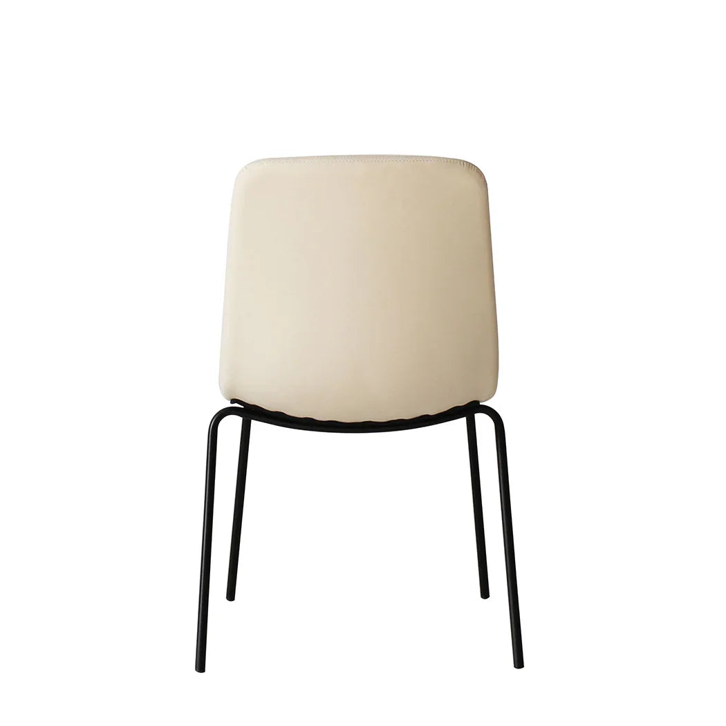 Levede Stackable Dining Chairs Kitchen Beige-2006733271492333571