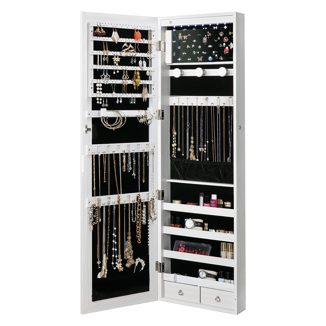 Levede Mirror Jewellery Cabinet LED-1864184304687517699