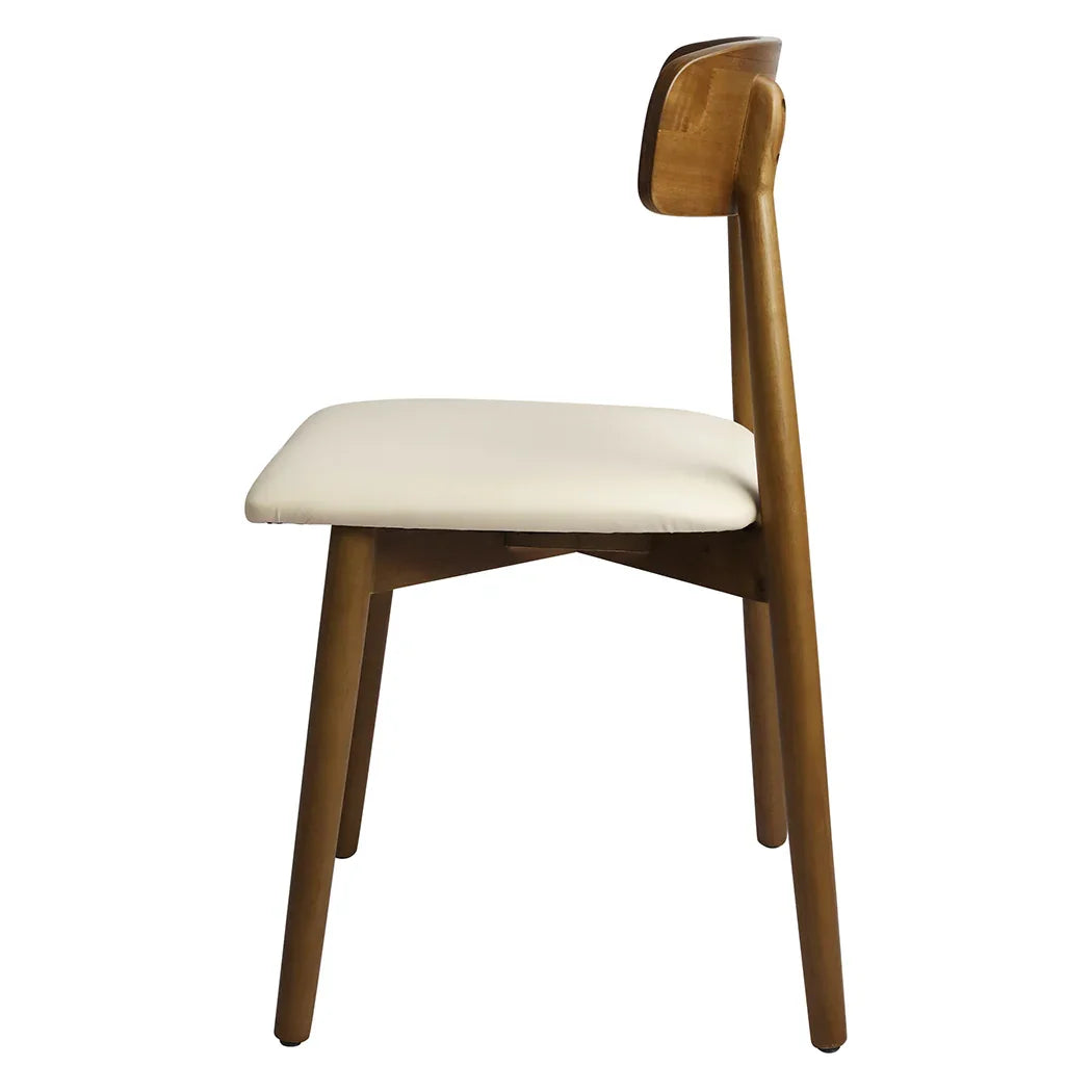 Levede 2x Dining Chairs Kitchen Chair Walnut-2029387286411612163