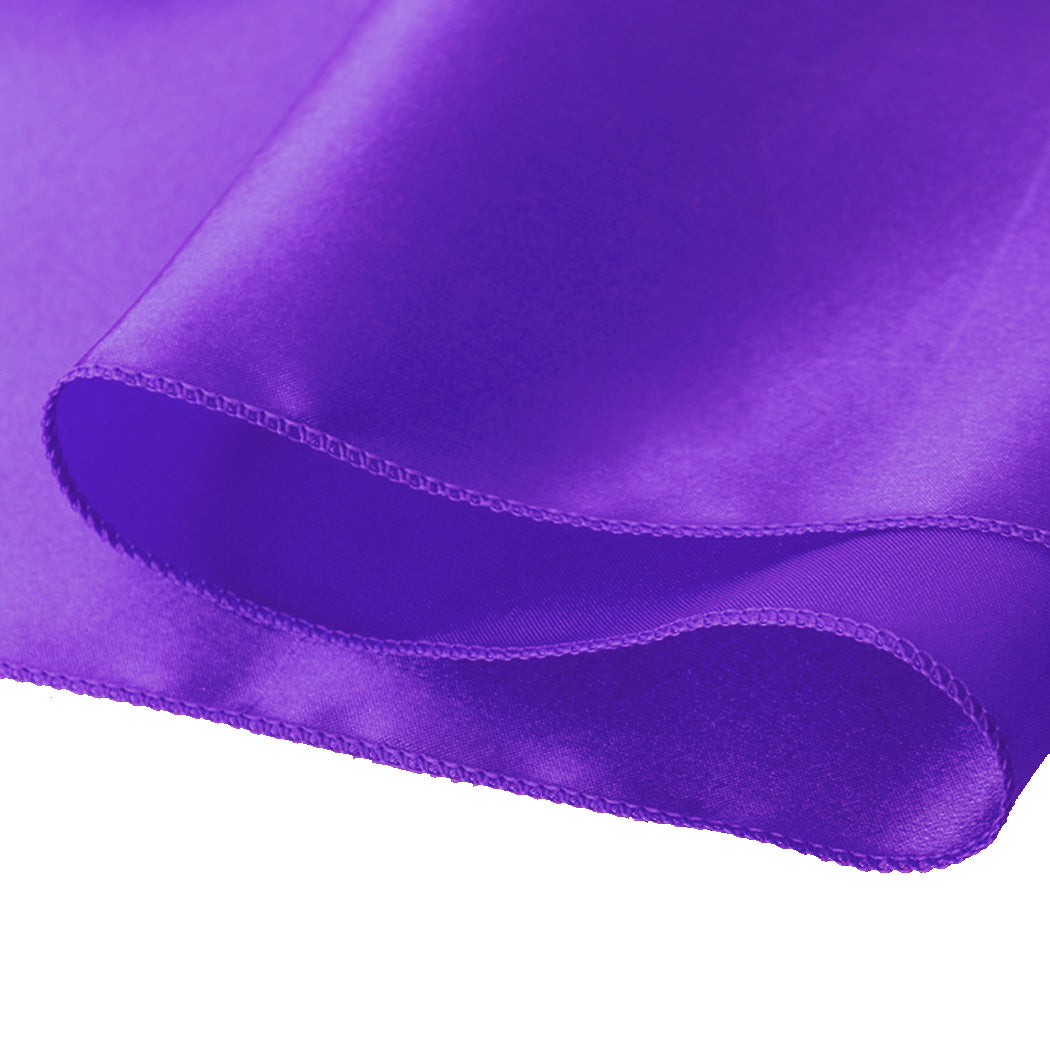 20x Table Runner Satin Chair Sashes Eggplant-2065254449479290883