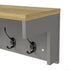 Levede Coat Rack Wall Mounted Shelf 7 Double Hooks Storage Entryway Hallway Grey-2050056761989271555