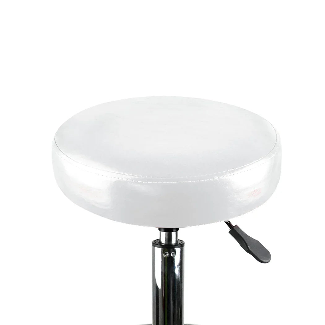 Levede Salon Stool Swivel Hairdressing White-2018816716682956803