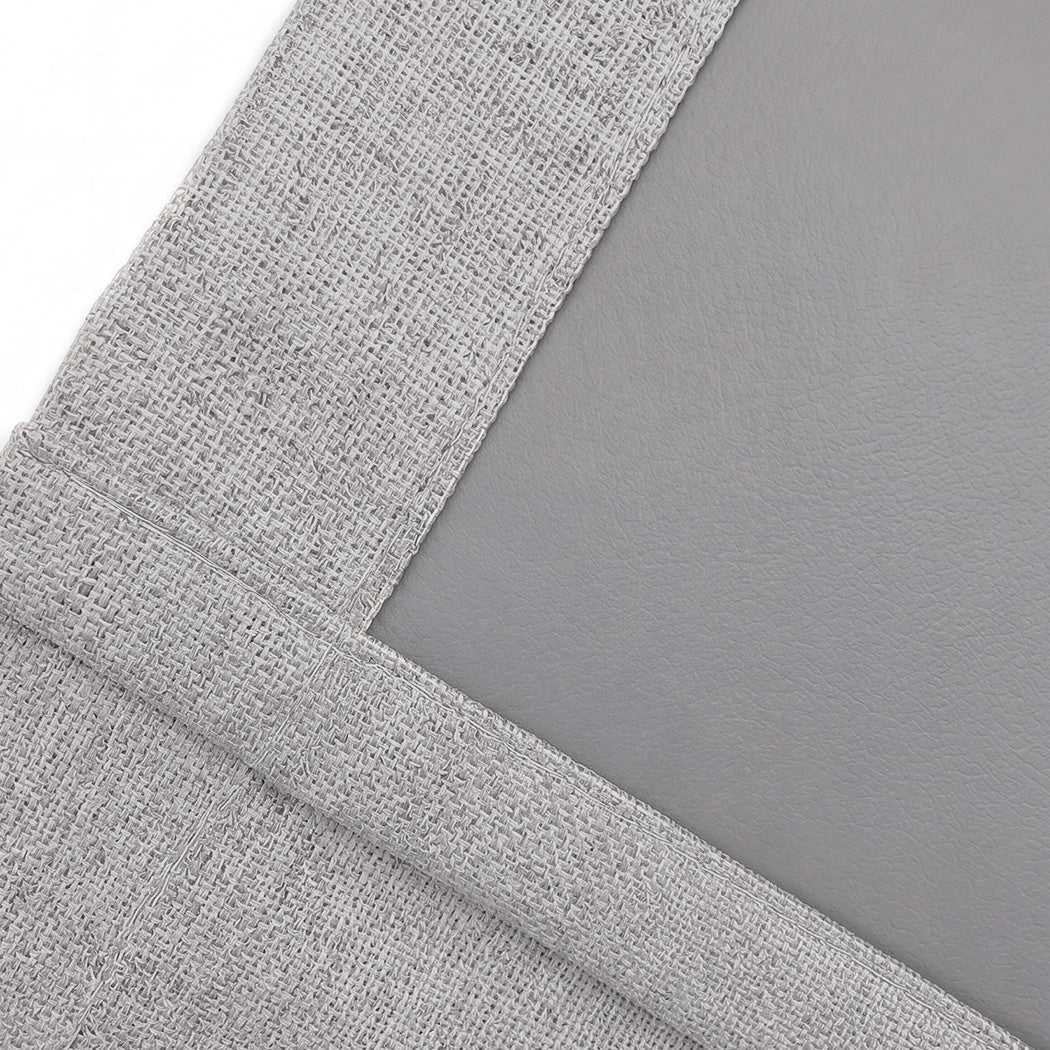 Marlow Blackout Curtains Thermal Linen Look Blockout Drapes 2 Panels Grey-2072893565322792963