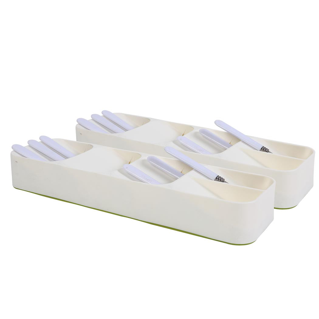 2x Cutlery Organiser Drying Tray Kitchen-1864184352276090883