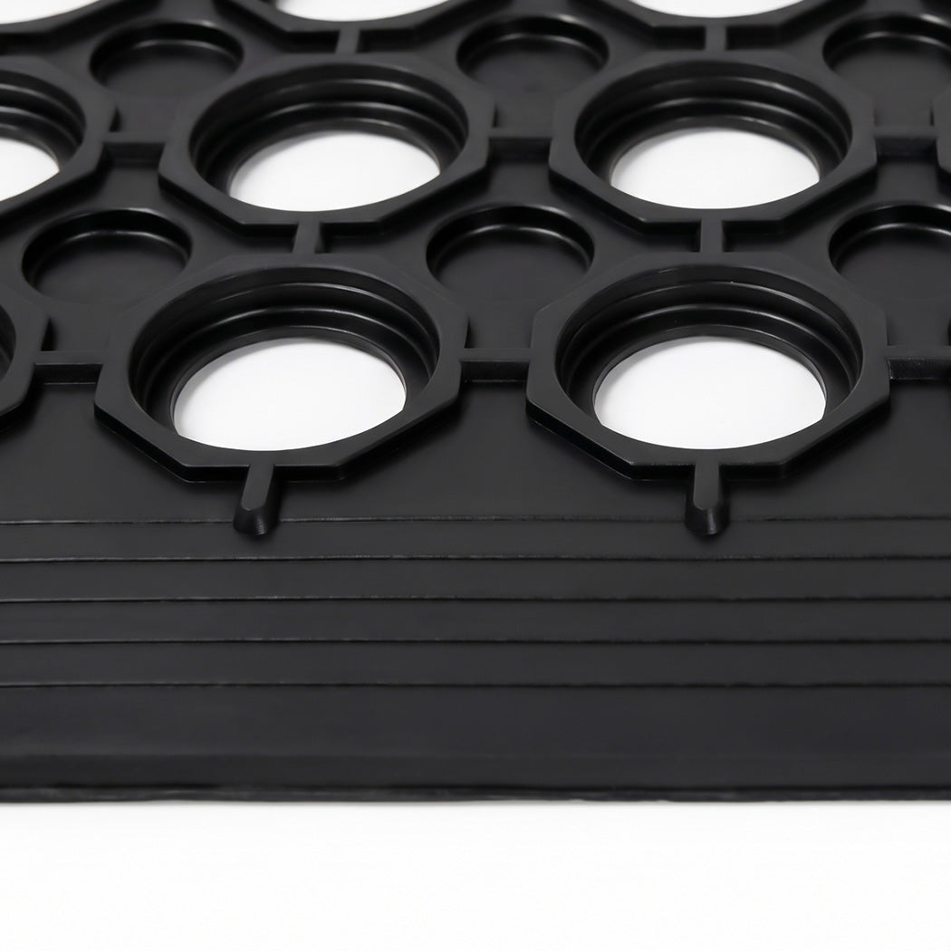 Marlow Anti Fatigue Mat Rubber Non Slip Cuttable For Entryway Garage Black-2100034956813275139