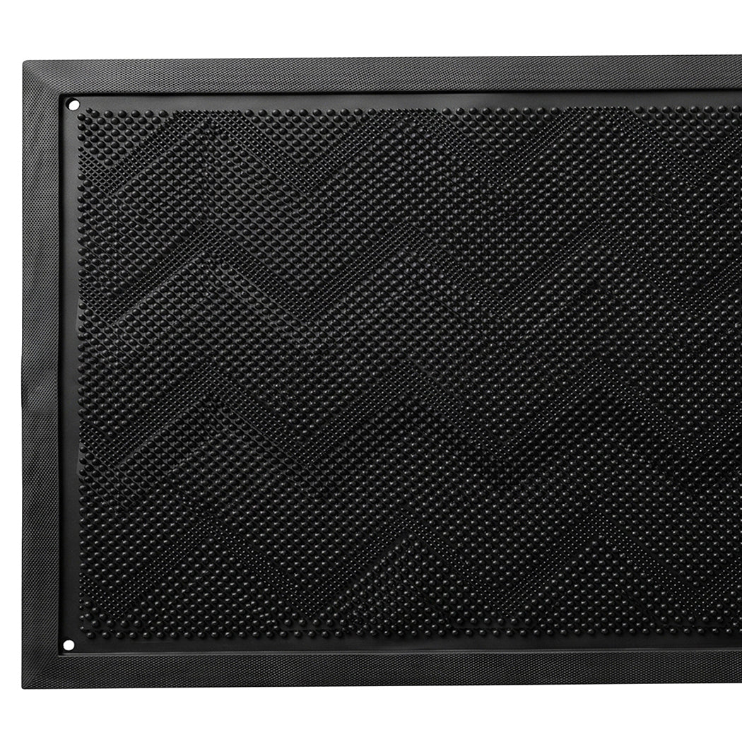 Marlow Front Door Mat TPE Non Slip Low Profile with Drainage Holes Black-2109799592118390788
