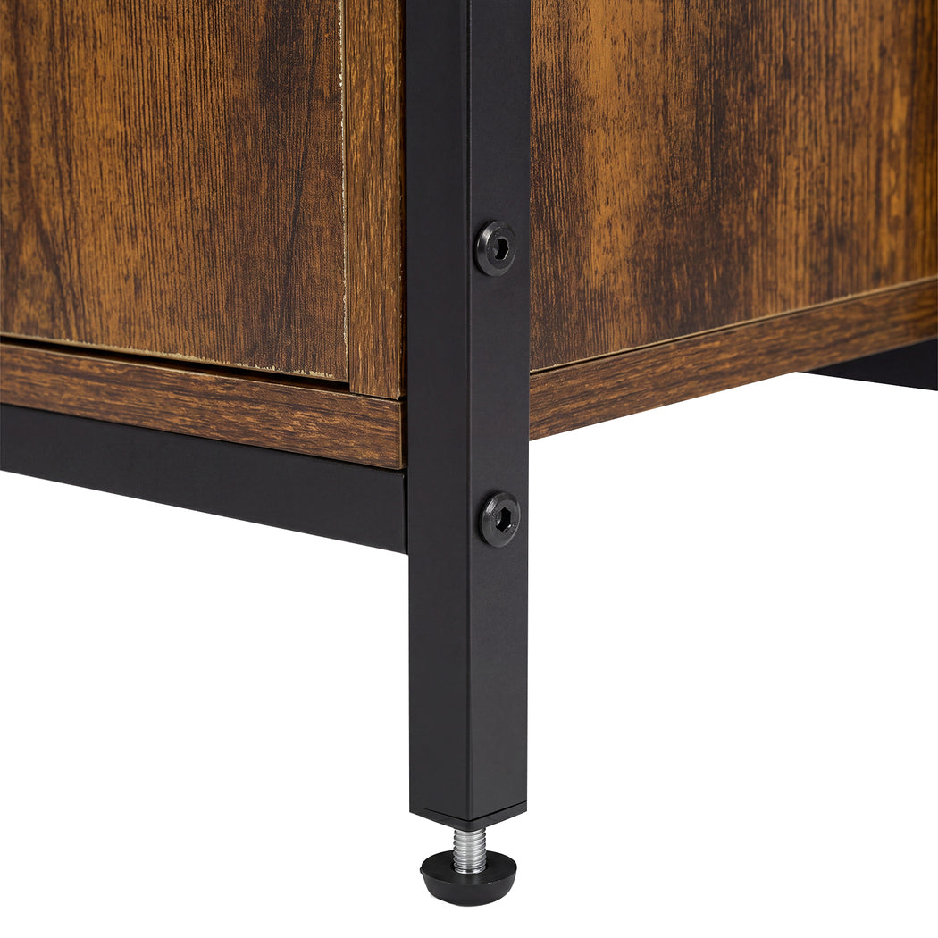 Levede 6 Tier Bookshelf Storage Cabinet Bookcase Display Adjustable Shelves Door-2072893553234808835