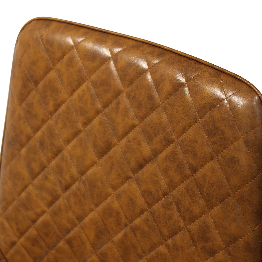 Dining Chairs x 4 Padded Seat PU Faux Leather-2065254414712705027
