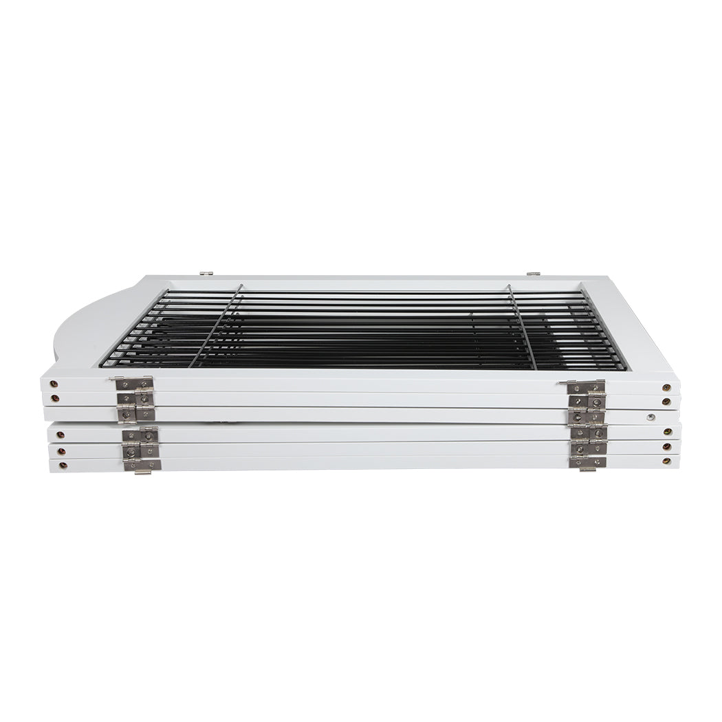 PaWz 6 Panels Pet Dog Playpen Puppy White-1973193674594586627