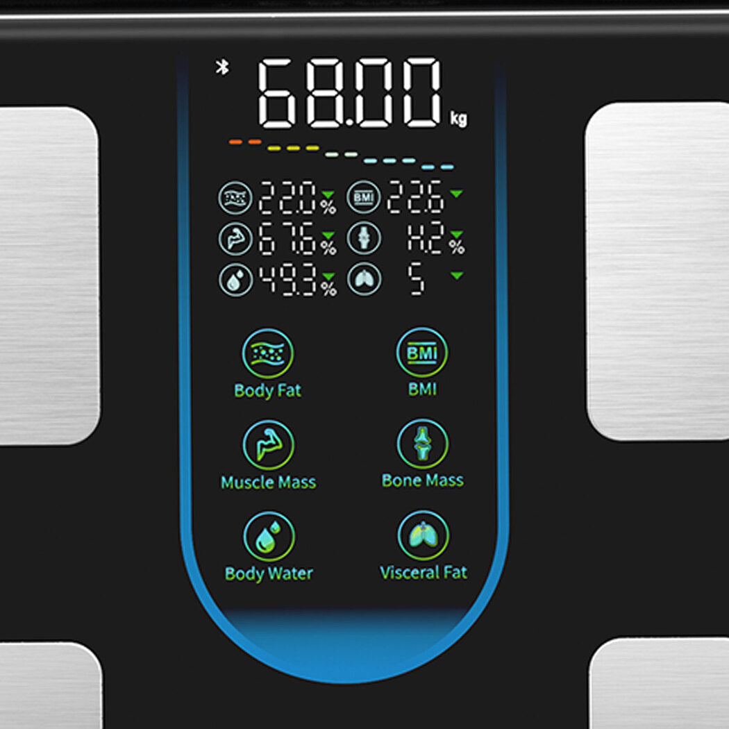 Centra Smart Scale for Body Fat Bathroom Digital Pregnancy BMI Monitor Bluetooth-2050056788929286147
