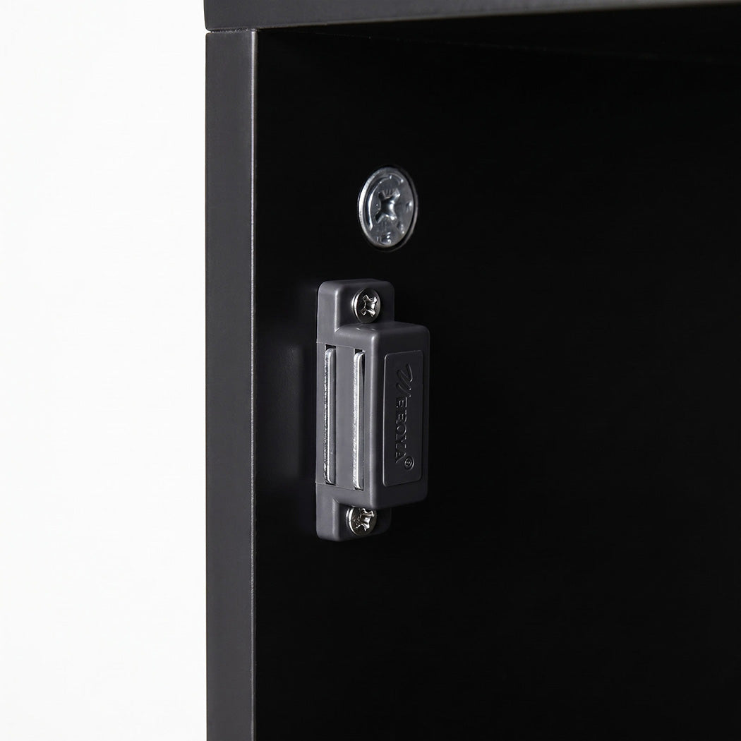 Levede Bathroom Cabinet Storage Slim Organiser Paper Holder Corner 78.5cm Black-2061251856520318979