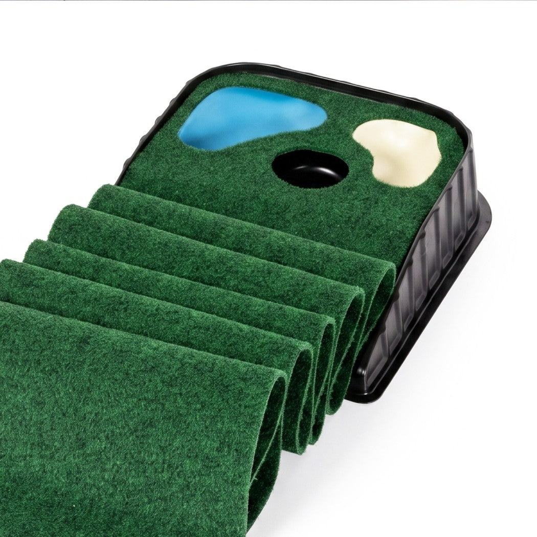 Centra Golf Putting Mat Training Aid Auto Ball Return 270cm Indoor,Green-2109799593401847811