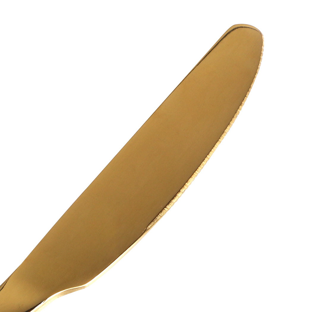 Stainless Steel Cutlery Set Travel Knife Gold-1864184347171622915