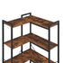 Levede Corner Bookshelf 5 Tier Bookcase L Shape Storage Shelf Display Rack Brown-2072893553419358211