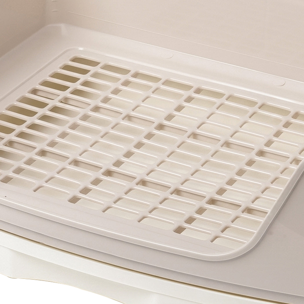 PaWz Rabbit Litter Tray Drawer Box Easy-Clean Secure for Indoor Cage Use Brown-2100034994138386435