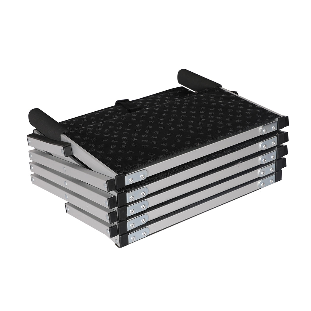 PaWz 5 Steps Dog Ramp Adjustable Height Black-2018816805979688963