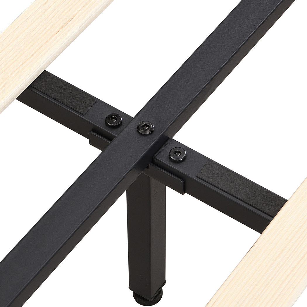 Levede  Floating Bed Frame Queen with Headboard LED Lights Mattress Base-1894516727518203907