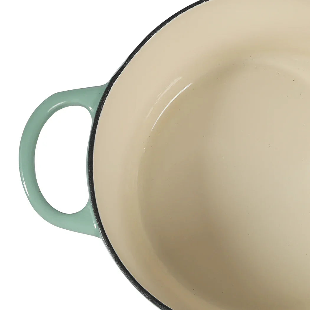 TOQUE 4L Enamel Dutch Oven Pot in Green Colour-2018816783506608131