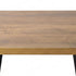 Levede Dining Table 80cm Square Dining Table 4 Seater Wood Top Black Metal-2100034939377553411