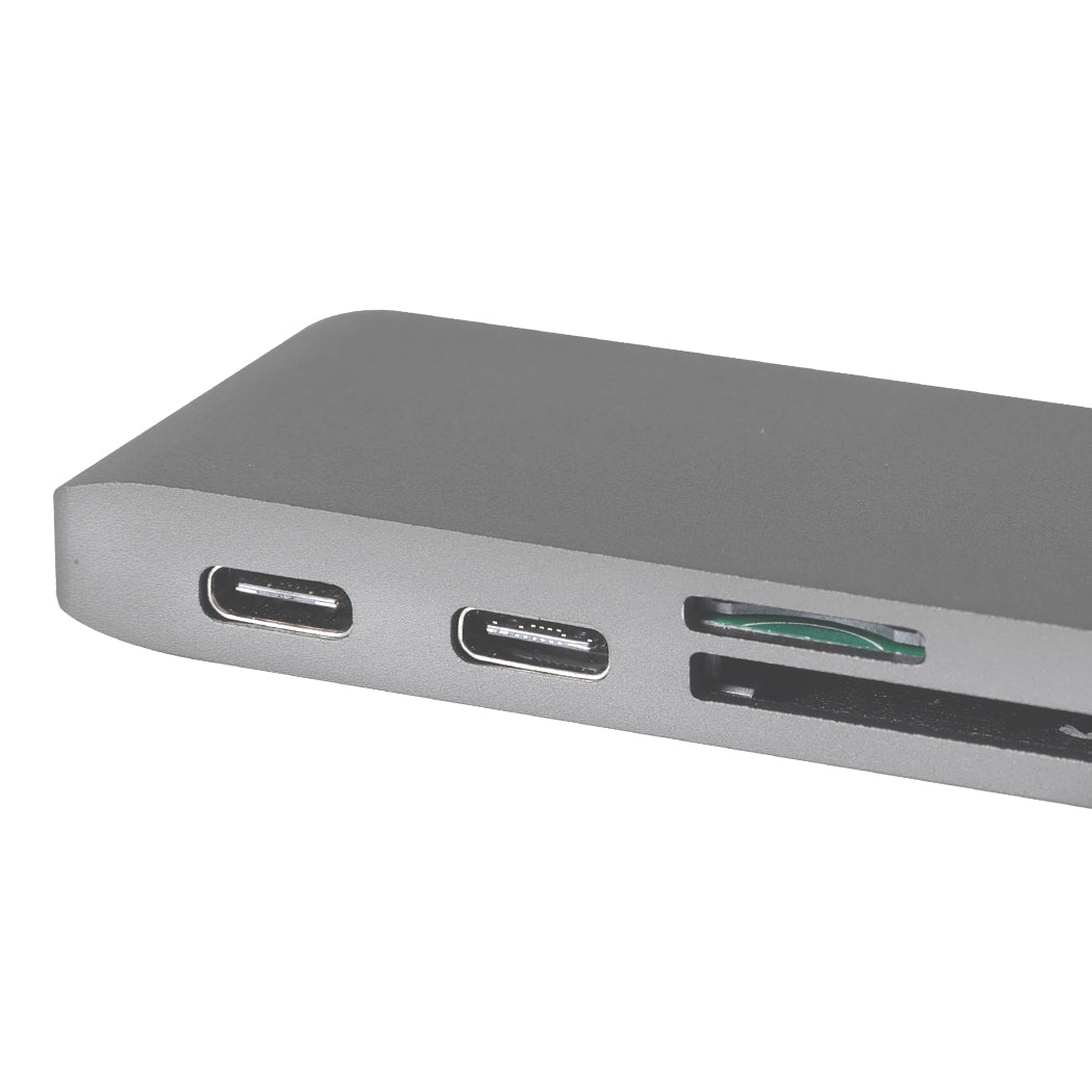 USB 3.0 Type-C HUB 6 Port Powered Adapter Grey-2018816658600235011