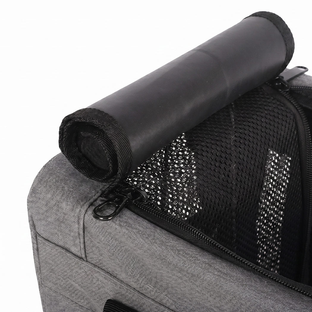 Pawz Cat Carrier Airline Approved 5mm Frame Mesh Windows Gray Oxford-2100034988224417795
