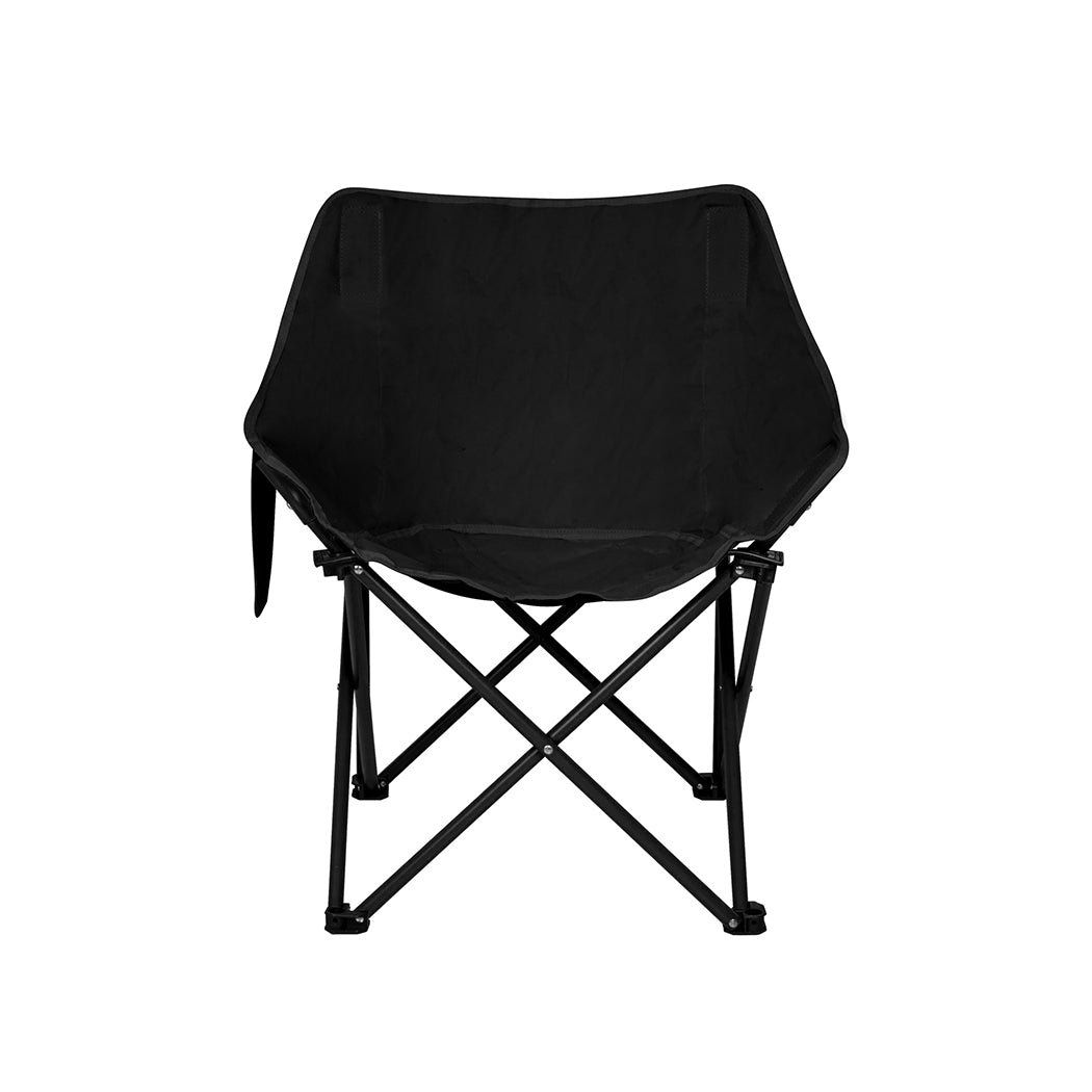 Levede Folding Camping Moon Chair Lightweight Black-1864184458459090947